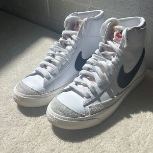 White Nike Blazers